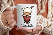 Whimsical Valentine Duck Clipart, an Illustration by designcity5 (Thumbnail 3 of 5)