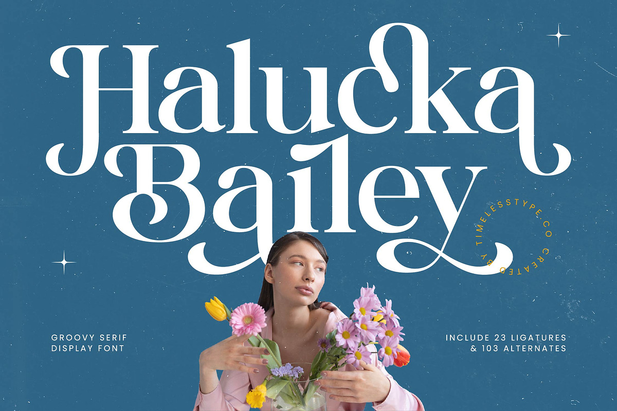 Halucka Bailey Groovy Serif Font, a Serif Font by timelesstype.co (Photo 1 of 20)