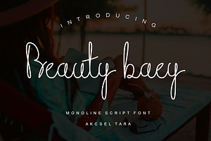 Beauty baey - Monoline Script Font