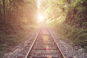Railway train tracks