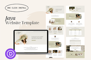 Jaya Website Template for Divi Theme, a WordPress Template by Studio La Luna