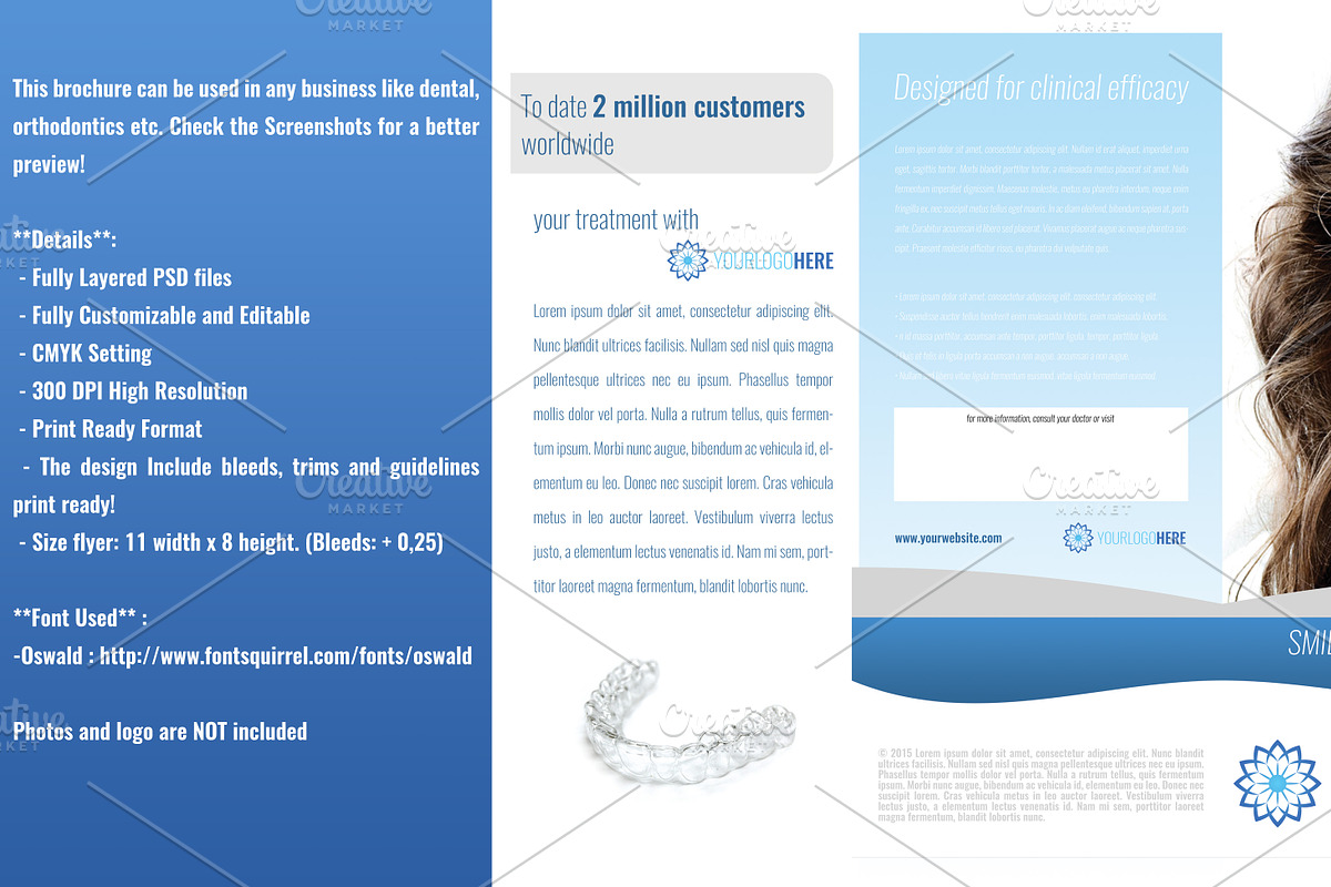 Dental Tri-Fold Brochure, a Brochure Template by Studio 19 (Photo 3 of 3)