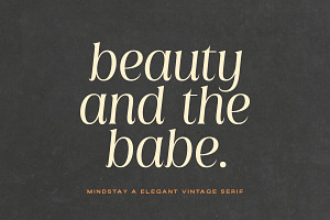 Mindstay - Elegant Vintage Serif