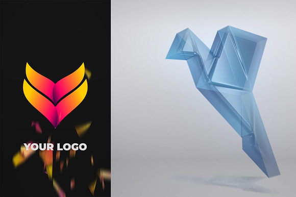 Crystal Shatter Logo DaVinci Resolve preview 2