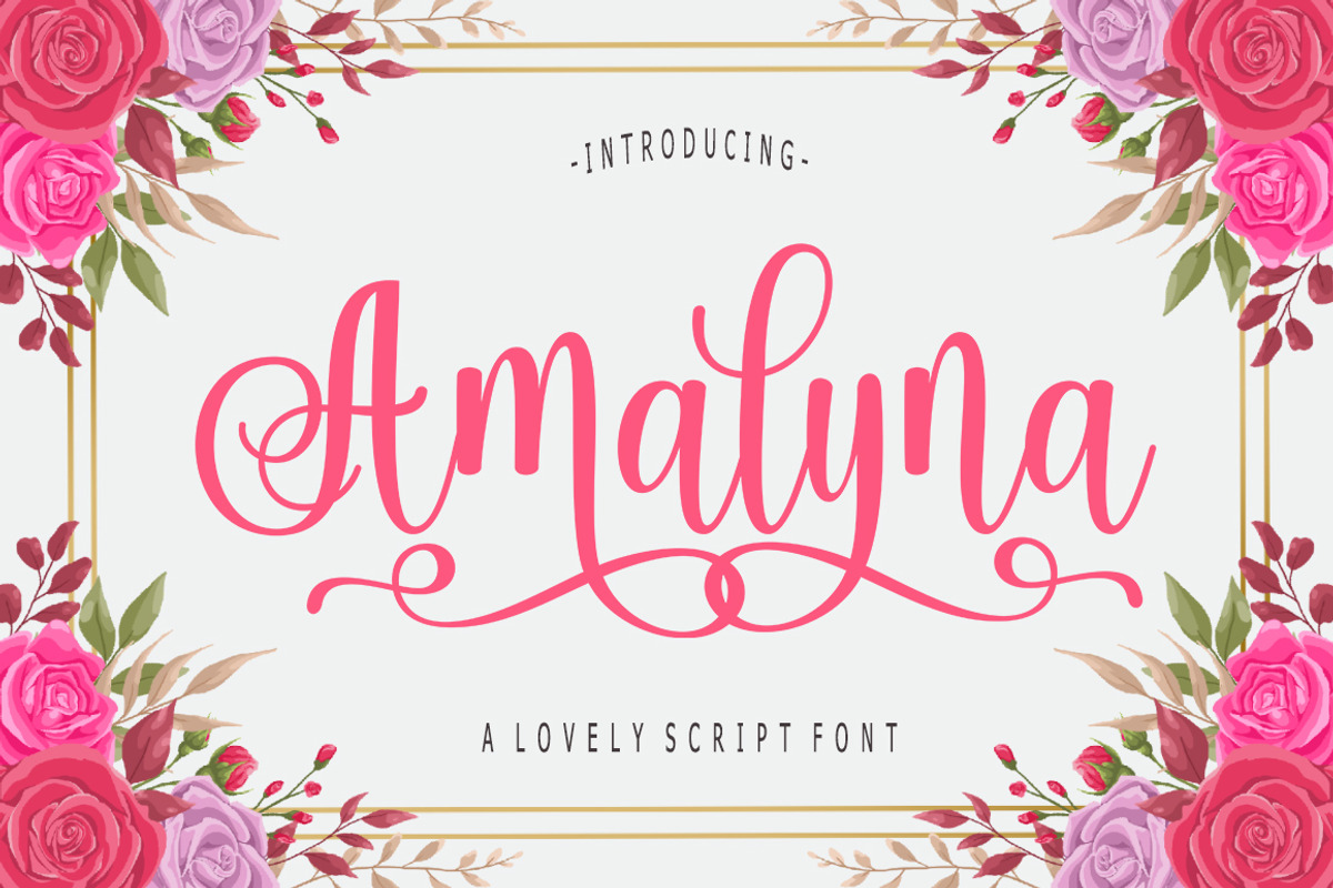 Amalyna Script, a Script Font by Rastype (Photo 1 of 5)