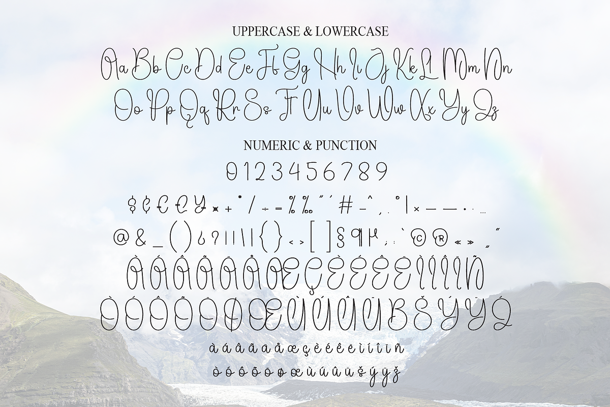 Rainbow | Script Font, a Handwritten Font by Scratchones (Photo 7 of 8)