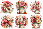 Whimsical Spring Flowers Clipart, an Illustration by Craft Nest (Thumbnail 3 of 11)