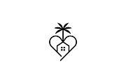Minimalist Love House with Palm Logo, a Branding & Logo Template by Luxury Logos (Thumbnail 3 of 4)