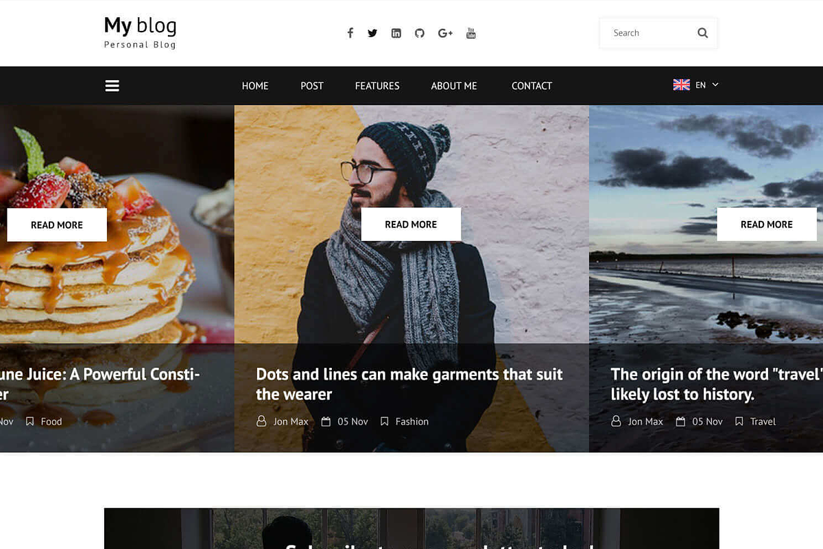 My Blog - Web Template PSD, a Templates & Theme by Themeix (Photo 3 of 5)
