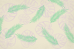 Procreate Tropical Leaves Brush Kit