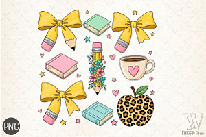 Back to School Cute Png, Teacher Bow, an Illustration by Libby Wishes