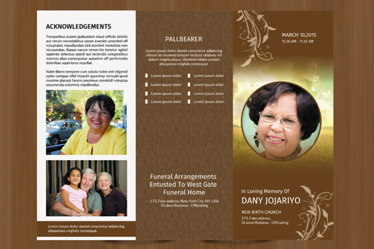 Trifold Funeral program template-184, a Brochure Template by Template Shop (Photo 1 of 3)