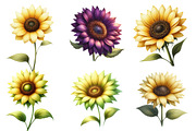 Whimsical Sun flower spring Clipar, an Illustration by Designworld (Thumbnail 4 of 5)