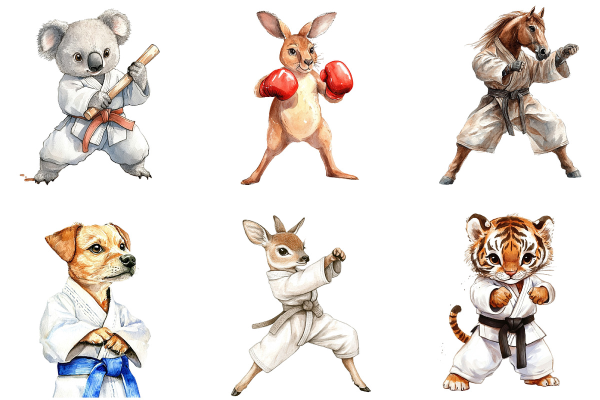 Martial Arts Animals Sublimation, an Illustration by DreamArtGraphic (Photo 4 of 5)