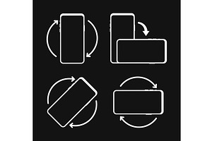 Rotate smartphone isolated icon, a Technology Illustration by DG-Market