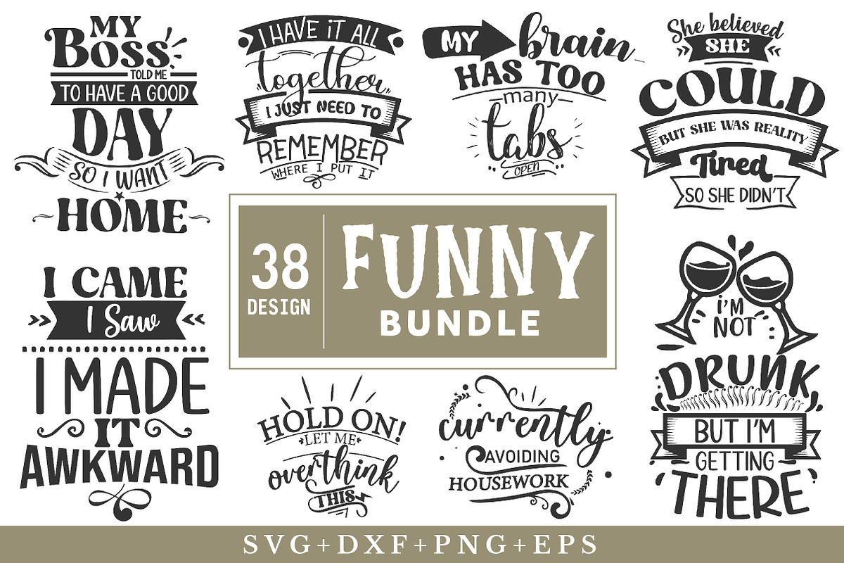 Funny SVG Bundle, an Illustration by Libby Wishes