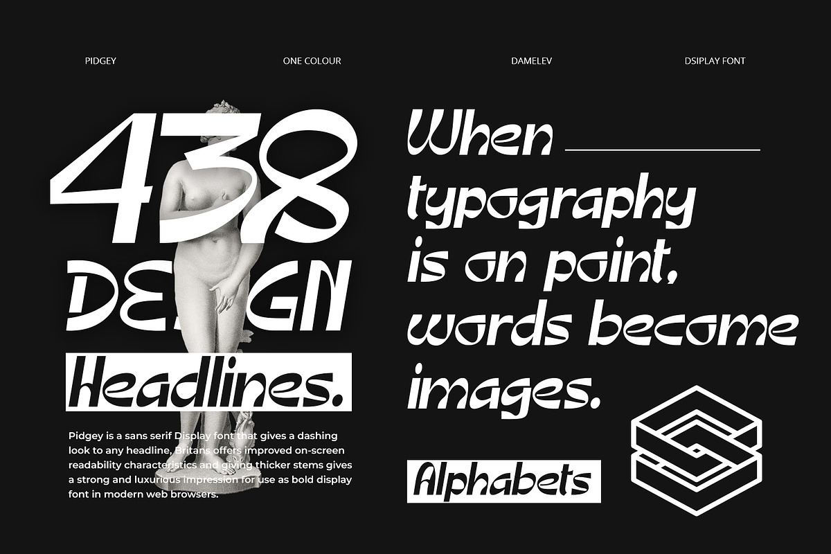 Pidgey, a Sans Serif Font by Damelev (Photo 3 of 9)