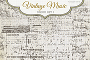 Vintage Music Sheet Brushes, a Brush Add-On by Jodie Lee Studio (Thumbnail 1 of 2)