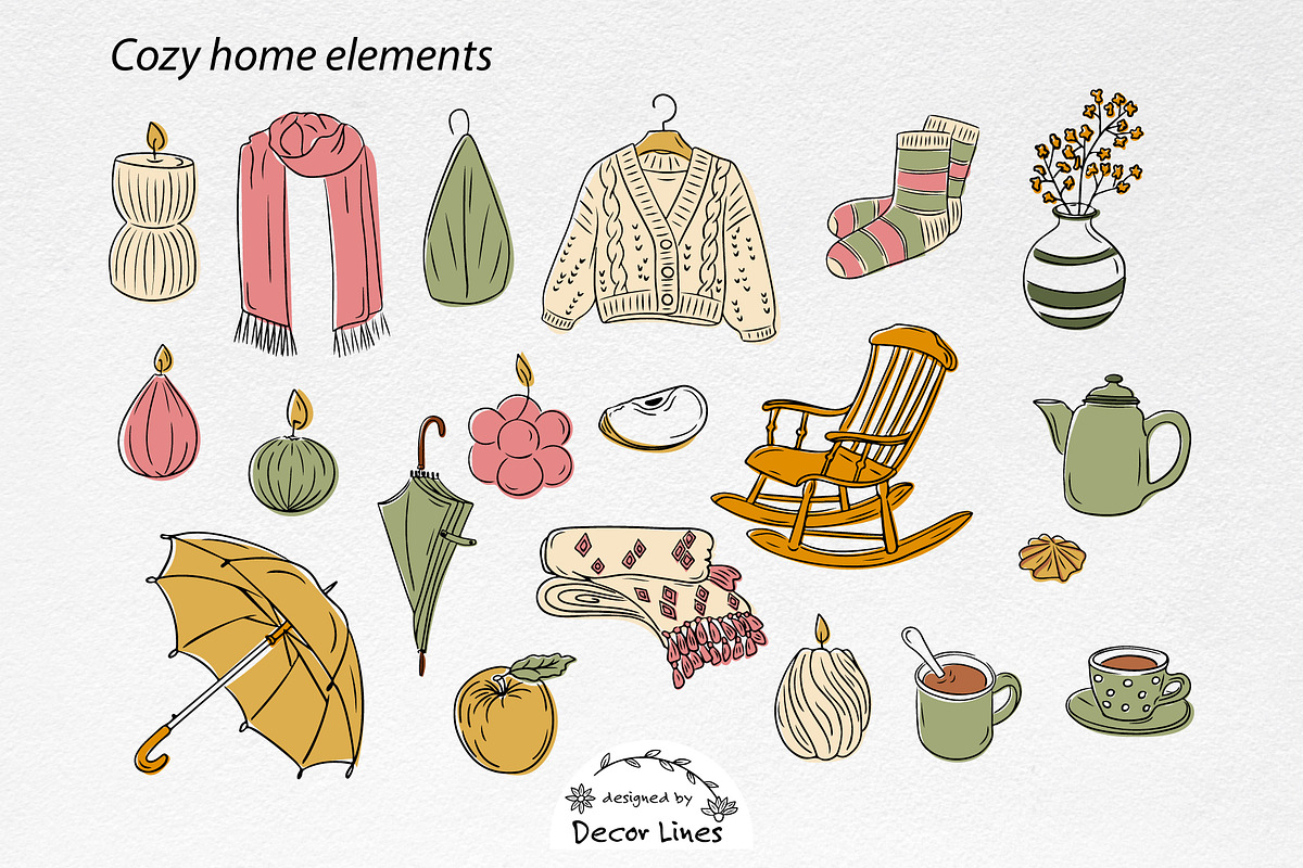 Cozy Thanksgiving Clipart Bundle, a Decorative Illustration by Decor Lines (Photo 4 of 10)