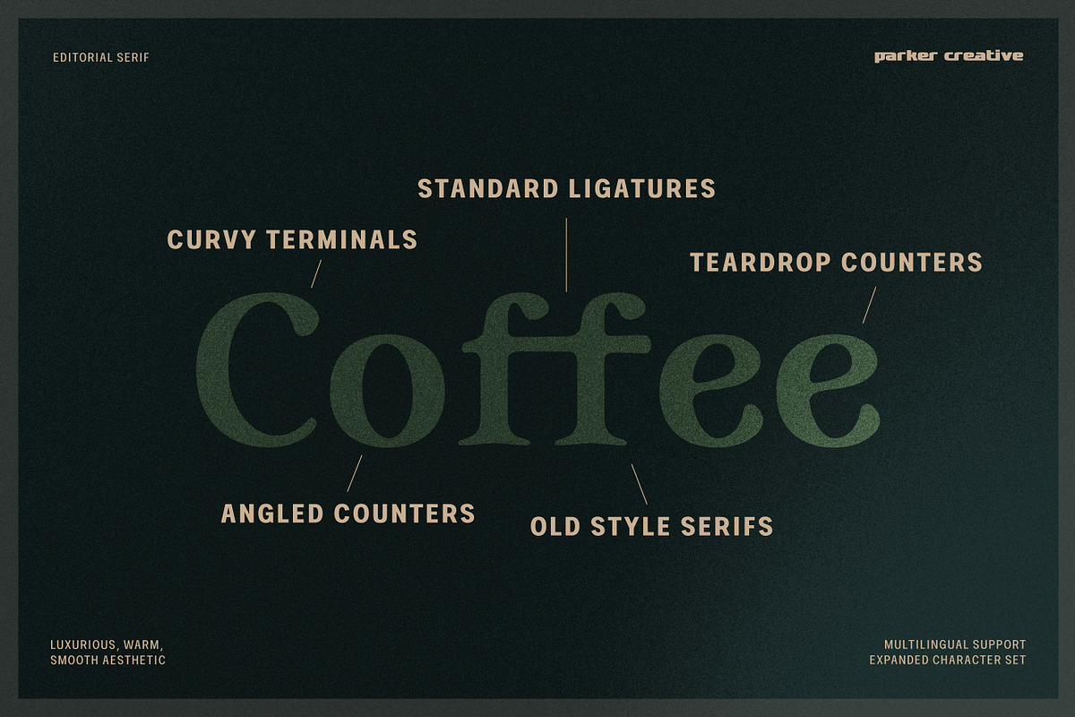 Coffee Hour | Cafe Branding Serif, a Serif Font by Parker Creative (Photo 3 of 9)