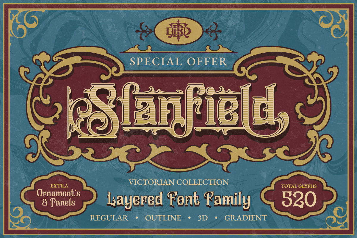 Slanfield, a Serif Font by Burntilldead (Photo 1 of 11)