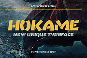Hokame - New Unique Typeface, a Sans Serif Font by overlaytemplates (Thumbnail 1 of 5)