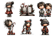 Quirky Christmas Kids Caroling Clipa, an Illustration by Daily.Designs (Thumbnail 3 of 5)