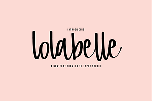 Lolabelle, a Script Font by OnTheSpotStudio