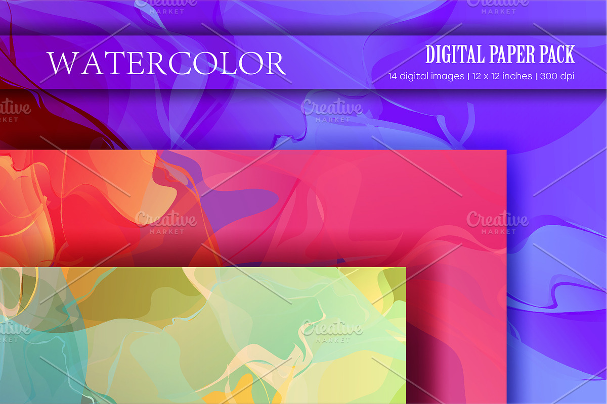 Watercolor Texture Digital Paper 02., a Texture Graphic by KENO Mascots (Photo 2 of 5)
