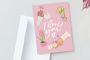 Mother's Day Hand Drawn Clipart PNG, a Decorative Illustration by InstaDesignPro (Thumbnail 2 of 11)