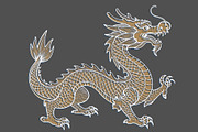 Gold Dragon on Grey Seamless Pattern, a Pattern Graphic by Sharon Schwalbe (Thumbnail 7 of 7)