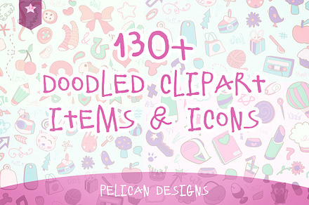 cute doodle clip art pack