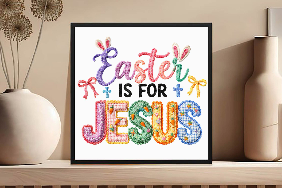 Crochet Easter Is For Jesus png, an Illustration by DreamCafeArt (Photo 2 of 6)