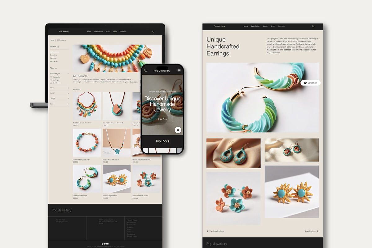 Wix Jewelry Store Website, a Wix Template by Sky Dore Design (Photo 9 of 11)