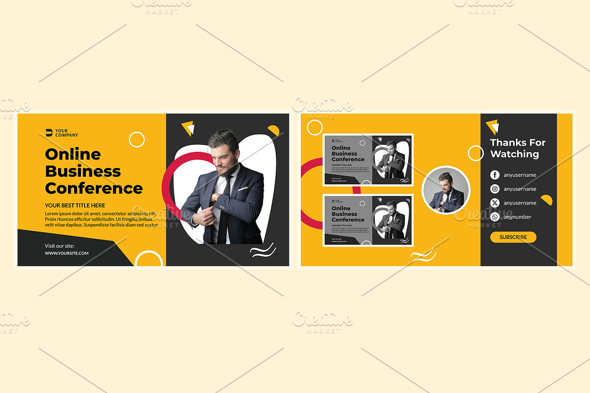 Creative Youtube Thumbnail Template, a Social Media Template by hekenostudio (Photo 2 of 4)
