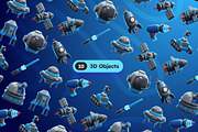 Space Stuff 3D Icons, an Object 3D Model by Rakata Studio (Thumbnail 5 of 7)