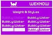 Bubbly Water font, a Font by weknow (Thumbnail 7 of 8)