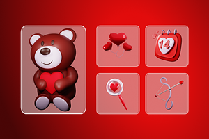 3D Valentine Icon Pack