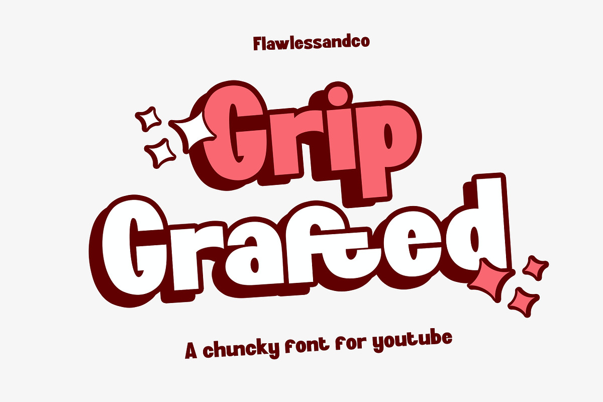 Grip Grafted - Thumbnails Font, a Sans Serif Font by Flawless And Co (Photo 1 of 10)
