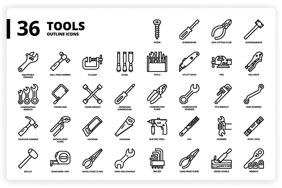 3,600 Icons x3 Styles, an Outline Icon by monkik (Photo 275 of 299)
