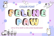 Feline Paw - Color Font, a Sans Serif Font by Adalin Shop (Thumbnail 1 of 3)