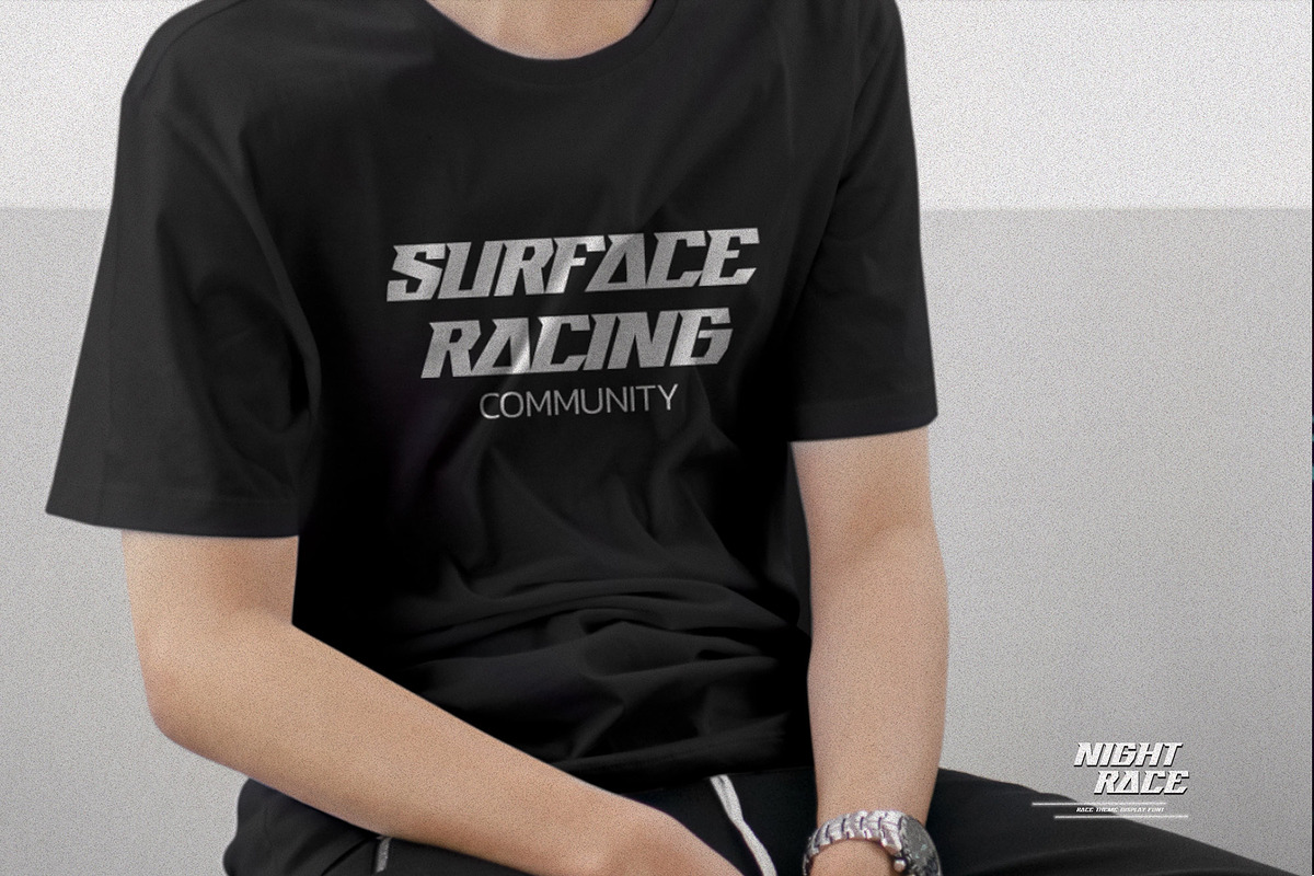 NIGHTRACE - Race Theme Display Font, a Font by Gassstype (Photo 5 of 8)