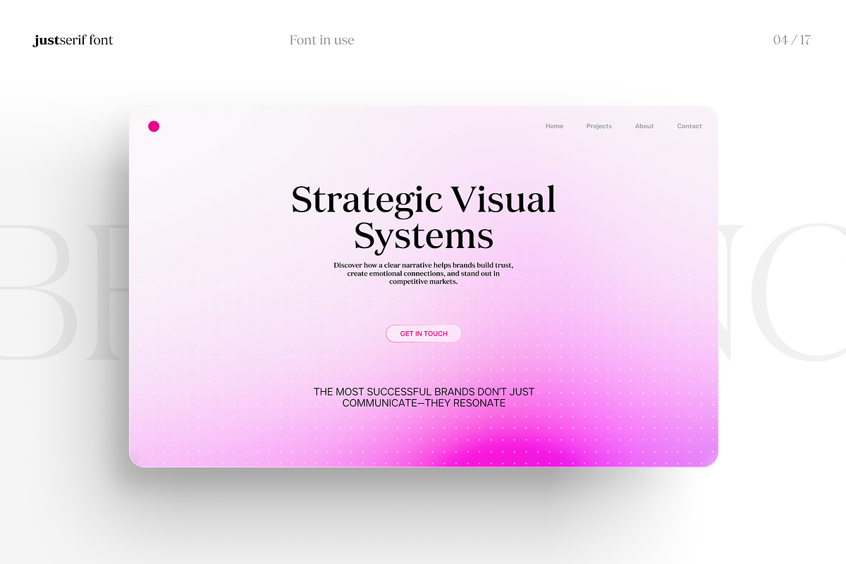 JUST Serif Modern Editorial Typeface, a Serif Font by JUST Creative (Photo 4 of 17)