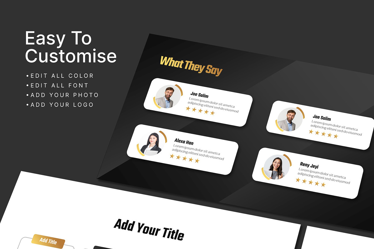 Black and Gold Powerpoint Template, a Presentation Template by SKY CREATION (Photo 5 of 6)
