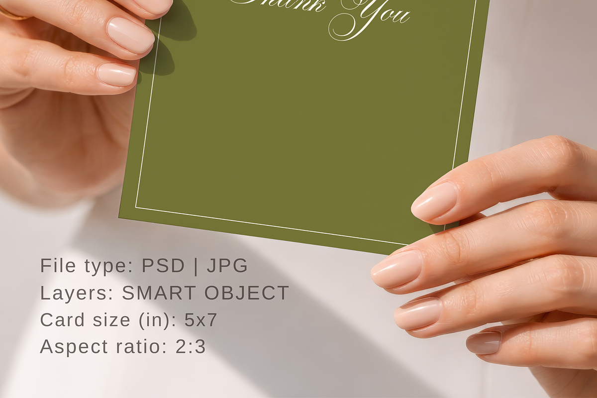 Wedding Invitation Mockup in Hands, an Advertising Mockup by Serenefeeling (Photo 4 of 7)