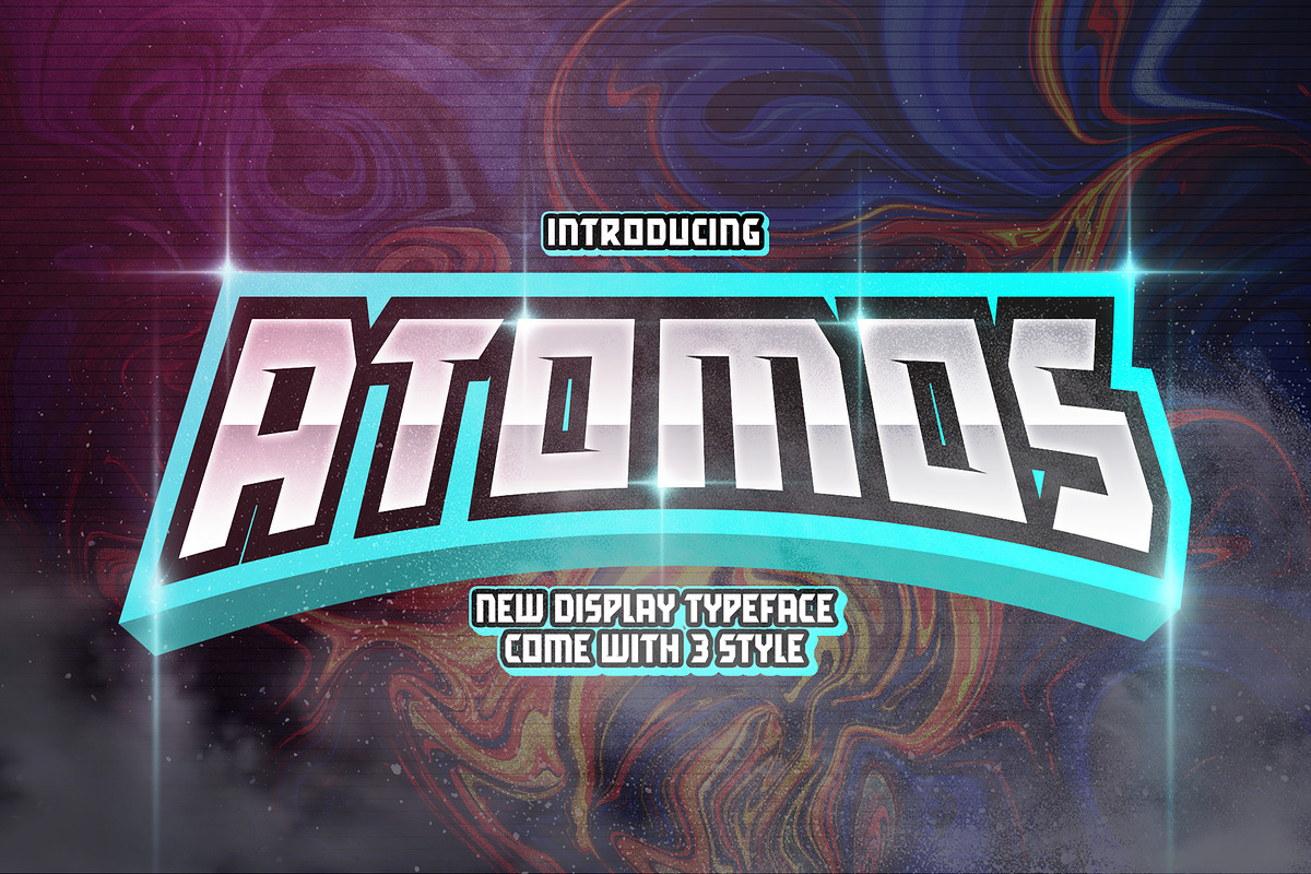 Atomos Display Typeface, a Sans Serif Font by edukka (Photo 1 of 8)
