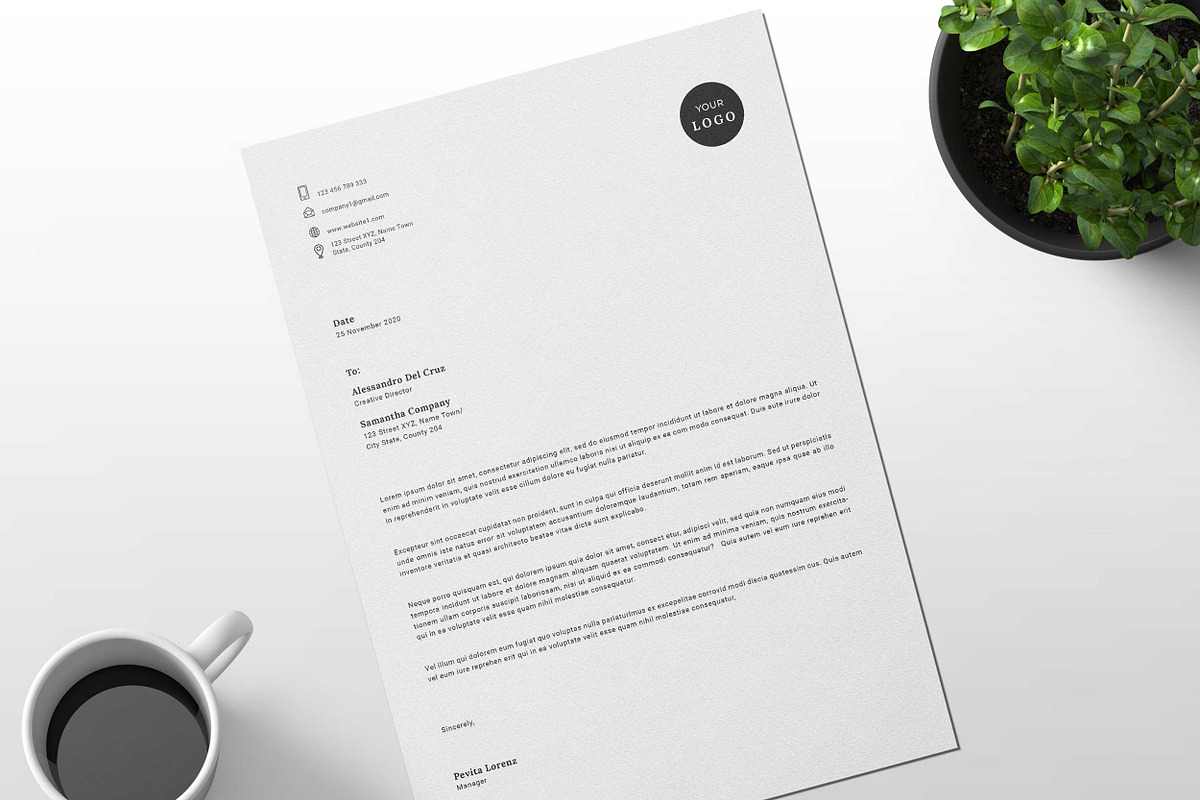 Letterhead Professional, a Stationery Template by Peunayah (Photo 3 of 7)
