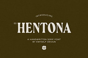 ED Hentona - Handcrafted Serif Font, a Serif Font by Emyself Design (Thumbnail 1 of 10)