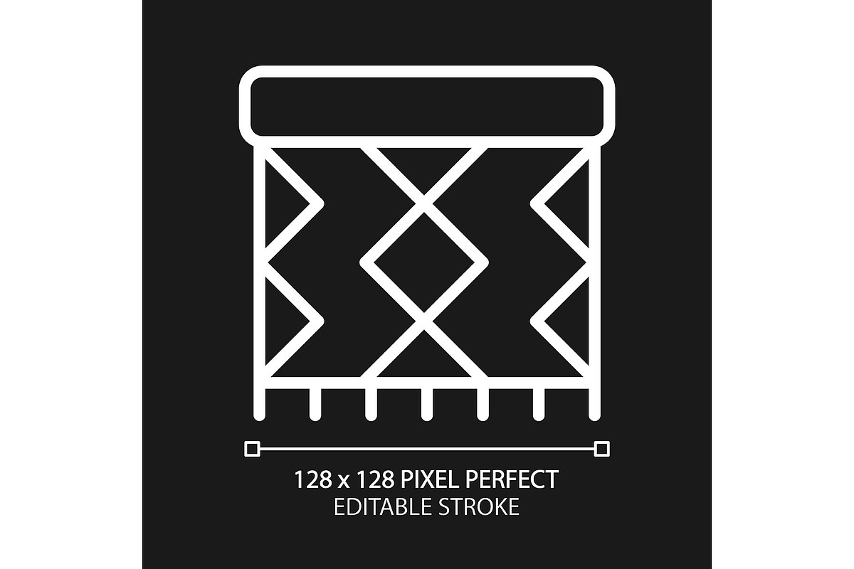 Rug pixel perfect white linear icon, an Icon by IMG Visuals