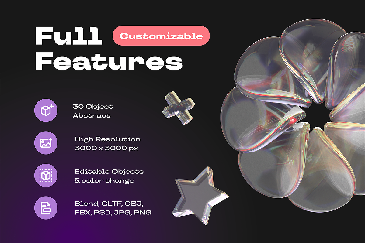 Abstract Glass 3D, an Object 3D Model by kerismaker (Photo 2 of 8)
